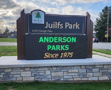 Programmable LED message board installation in Cincinnati – Accutech Sign Shop
