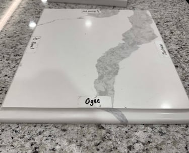 Classic ogee profile for high-end kitchen countertops