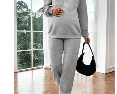 front zip seater and pants set