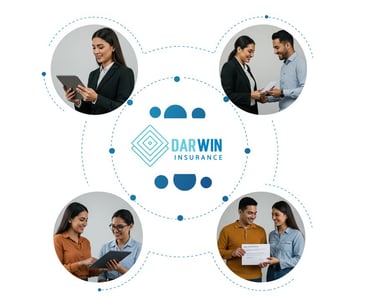 Imagen donde se ven diferentes momentos en el ciclo de vida de un seguro