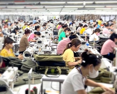 Mens apparel production in Vietnam and China