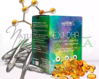Caja del complemento alimenticio EXI DHA de Exialoe.