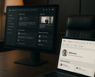Interface-plataformas-premium-redes-profissionais-mostradas-telas-elegantes