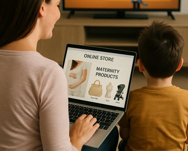 mãe-trabalhando-enquanto-filho-assiste-tv