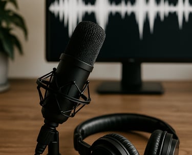 Setup-de-podcast-home-office-com-microfone