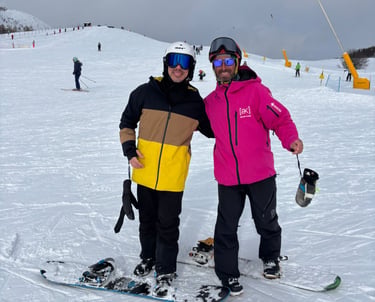 Lezioni di snowboard private individuali al campo scuola di Sestriere