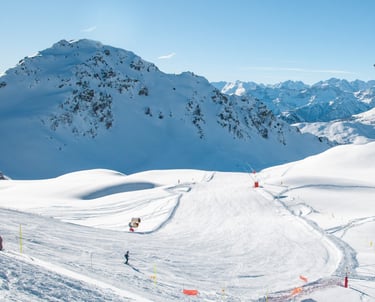 Monginevro, località turistica francese del comprensorio Vialattea e sede delle lezioni di snowboard con Andrea Bandi