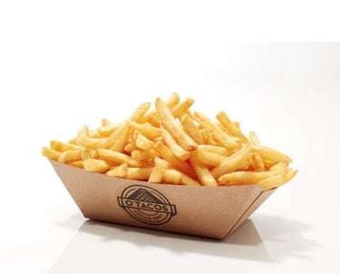 a basket of french fries on a tray of fries