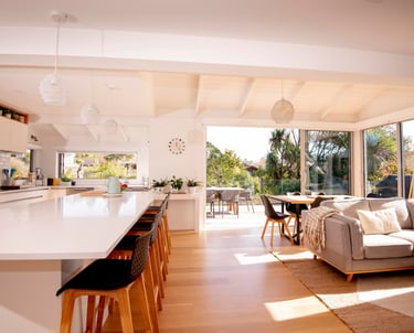 open plan living - renovated home