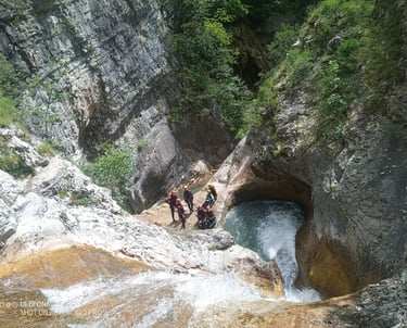 Tobbogan au canyon de Rabou, familial, Serre Ponçon, Hautes-Alpes, Gap, Chorges