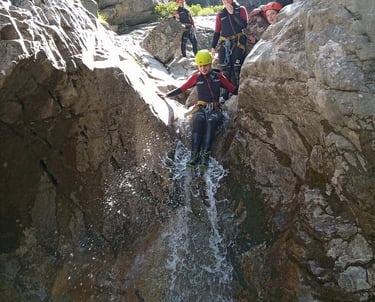canyon journée de la rouanette, initiatiion, familles, enfants, champsaur, Chorges Savines