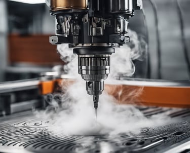 Machine tool producing smoke