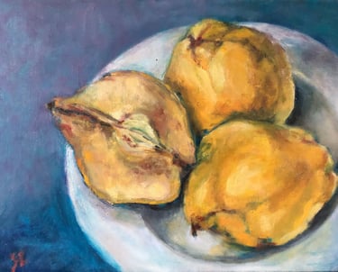 sybille ingold peintre nature morte coings