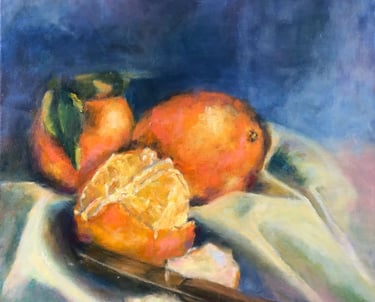 sybille ingold peintre nature morte oranges 2