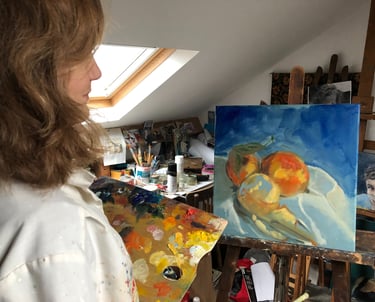 sybille ingold peintre dans son atelier de fontainebleau 3