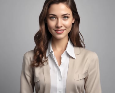 woman smiling wearing denim jacket