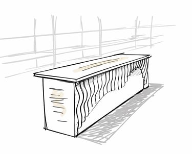 croquis d'un meuble avant réalisation