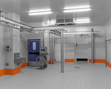Interior de una cuarto frío
