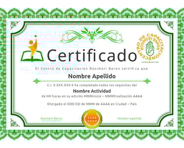 Certficado de completitud de cada curso