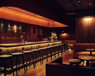 Double Chicken Please – Sleek cocktail bar with innovative, culinary-inspired drinks.