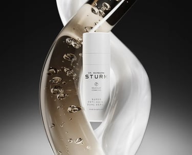 Dr. Barbara Sturm Super Anti-Aging Dual Serum with swirling liquid design