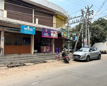 a car parked on the side of a road