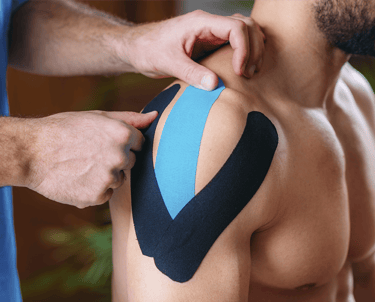 taping therapy releasing pain at singapore physiotherapy toa payoh