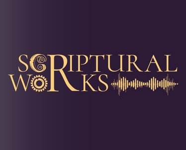 Logo of Scriptural Works, a podcast on interpretive strategies and insights on early Christian texts