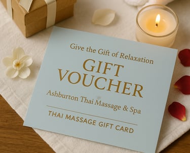 Thai massage gift voucher in Ashburton