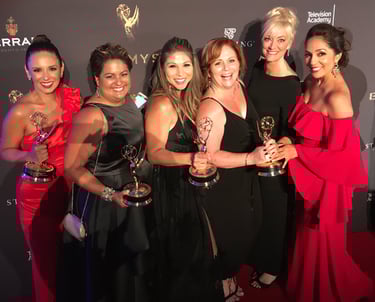 Angie Crouch and NBCLA staff at LA Area Emmy Awards