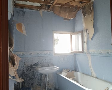 Salle de bain avant rénovation à Béthune