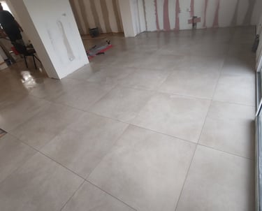 Sol rénové par un carreleur à Béthune