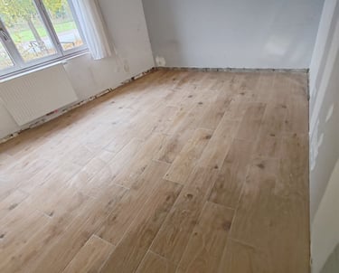 Pose de carrelage dans un garage à Annezin par Carréno