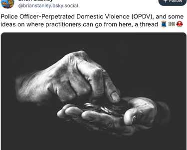 Screenshot of Blue Sky Post offering ideas for practitioners to take action on OPDV