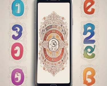 An arrangement of mystical and spiritual items on a soft white fabric. A notebook with intricate designs featuring an eye symbol, alongside a tarot card depicting a seated figure. A wooden incense holder, a crystal, and a small bottle of essential oil or perfume are nearby. A decorative stone with black patterns and a bundle of dried herbs rest on a small black dish. A woven fabric with sun and moon designs is draped in the background.