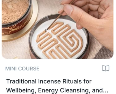 Free course on traditional wellbeing rituals, energy cleansing and meditation
