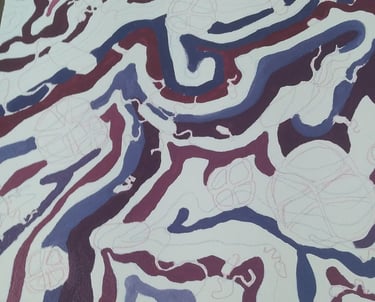 ASM Agar Art Contest Open Category Winning piece 'Irradiating Microbes' by Sunskritha S, in progress