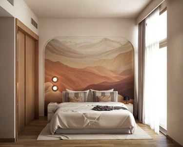 Luxury bedroom interior design in Dubai residence