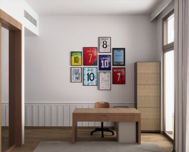 Luxury kids study area design in Dubai townhouse