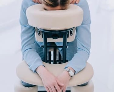 séance de massage assis