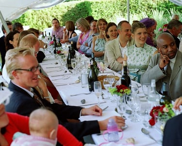 Guests enjoying the speeches