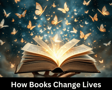 A person reading a book with a lightbulb above their head symbolizing an idea.