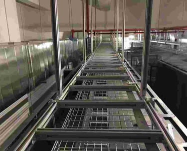 アルミケーブルラダー付き金網ケーブルトレイ