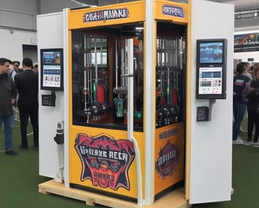 A lively scene of people playing basketball and foosball at a party.