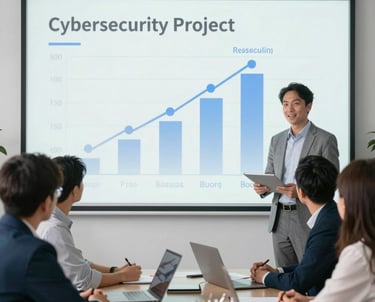 Professional consulting session with a virtual CISO guiding a business team.