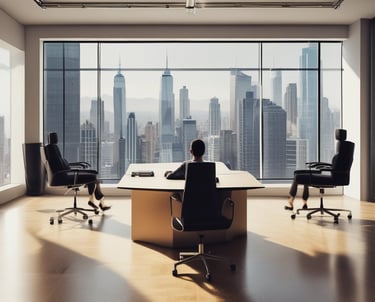 Elegant boutique interior with soft lighting and luxurious displays.