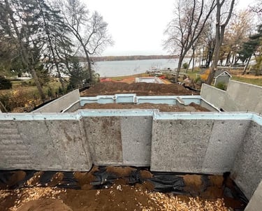 excavation for basement of a residential home