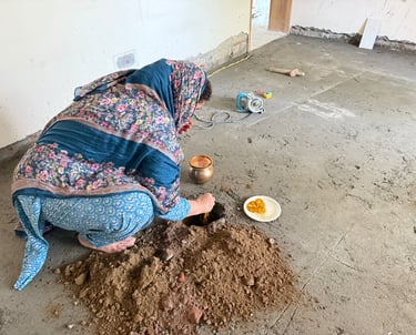WOMAN DOING REMEDIES IN HER NEWLY HOME