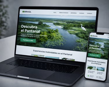 Tourism website design project Pantanal Brazil