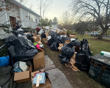 Full service junk removal project completed in Suffield CT